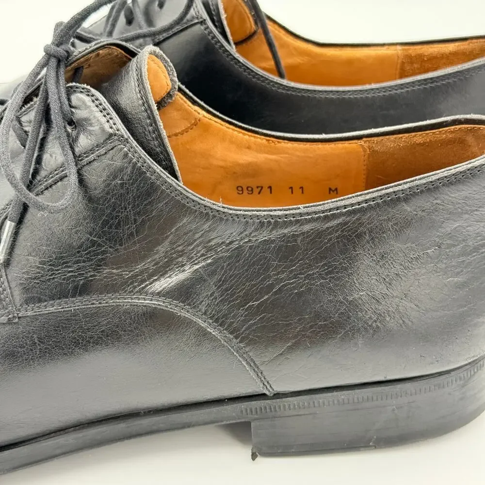 Magnanni for Neiman Marcus Black Leather Oxfords 11 M